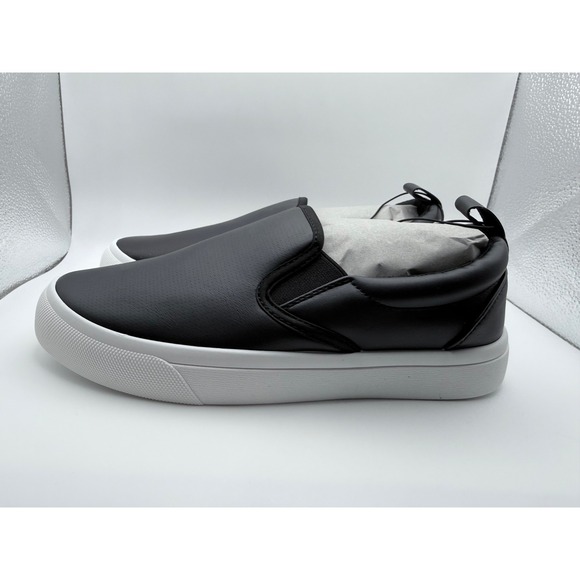 maurices Black Faux Leather Slip On Sneakers Women's Size 6.5 M Casual Shoes - Picture 4 of 7